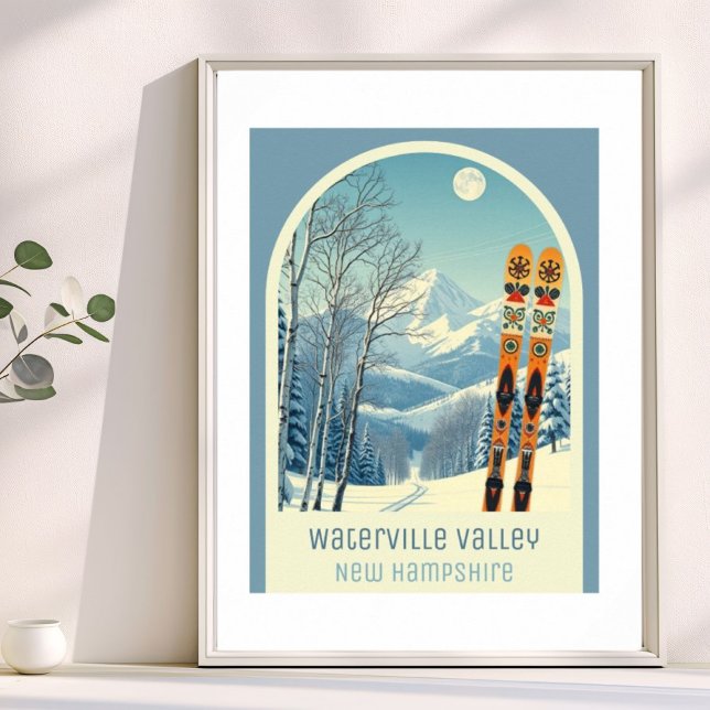 Waterville Valley New Hampshire skidisplayaffisch Poster (Skapare uppladdad)