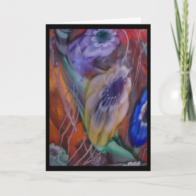 Watery Flowers Påsk Helgkort (Framsida)