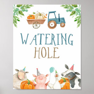 Wating Hål Boskap Pumpkin Boy Birthday Poster