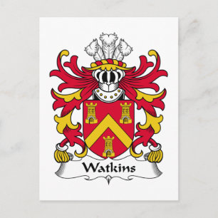 Watkins familjevapen vykort