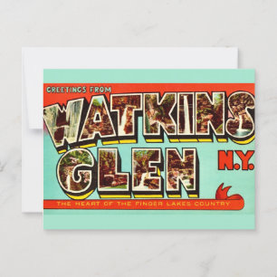 Watkins glen NY Retro vykort