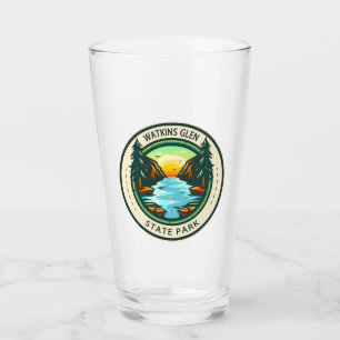 Watkins Glen State Park New York Emblem Vintage Glaskopp