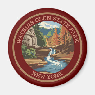 Watkins Glen State Park, New York Färg Magnet