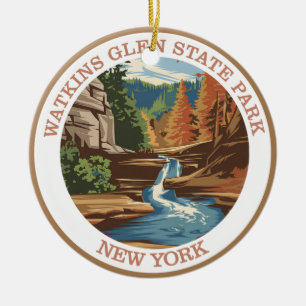 Watkins Glen State Park, New York Julgransprydnad Keramik
