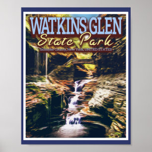 WATKINS GLEN STATE PARK - NEW YORK United STATER Poster