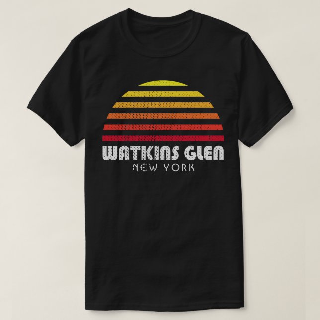 Watkins Glen State Park New York Waterfalls Gorges T Shirt (Design framsida)