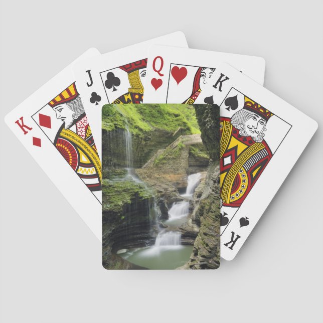 Watkins Glen vattenfall Spel Kort (Baksidan)