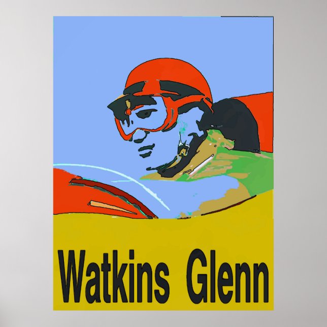 Watkins Glenn NY, Tävla Poster (Framsidan)