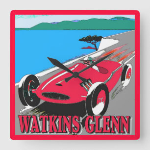Watkins Glenn Tävla Fyrkantig Klocka