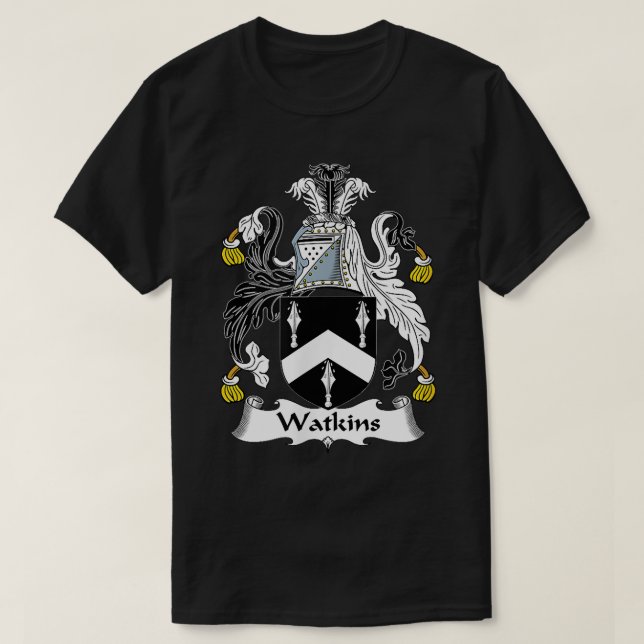 Watkins Jackar Arm Family Crest T Shirt (Design framsida)