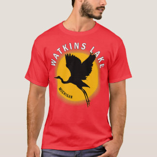 Watkins Sjö i Michigan Heron Sunrise T Shirt