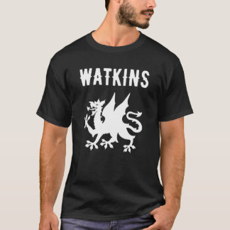Watkins Surname Welsh Family Name Wales Heraldic D T Shirt