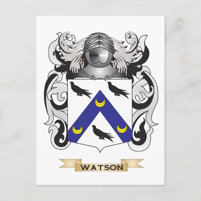 Watson familjevapen (vapensköld) vykort (Framsida)