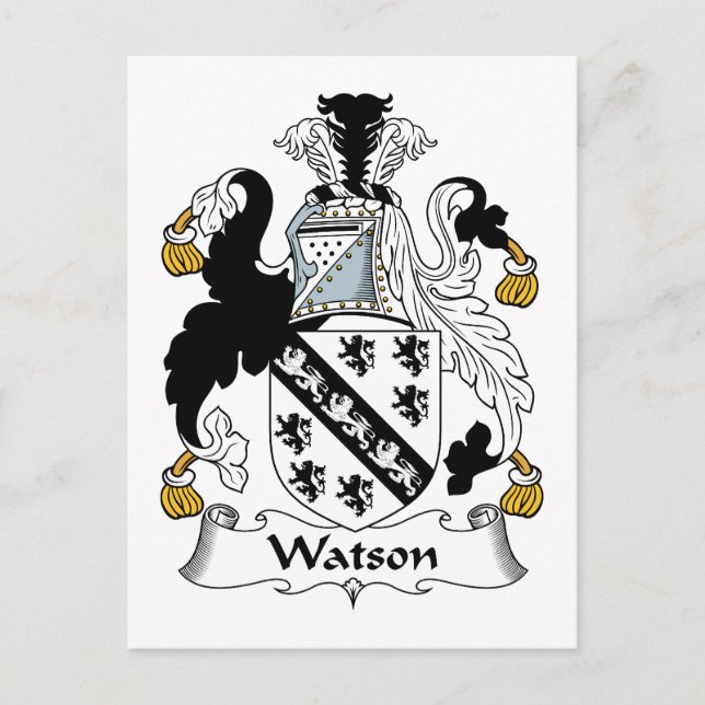 Watson Family Crest Vykort (Framsida)
