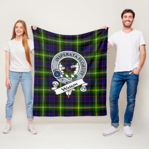 Watson Modern Klan Badge Tartan Play Fleecefilt
