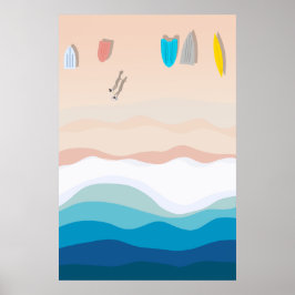 Watsons Bay Sydney | Illustration av luftfartyg Poster