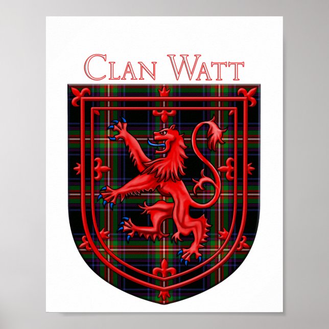 Watt Tartan Scottish Play Lejon Rampant Poster (Framsidan)
