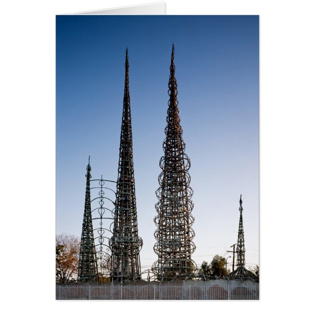 Watt torn Los Angeles Hälsningskort (Framsidan)