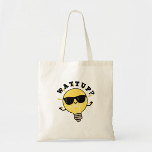 Watt Up Funny Electric Bulb Pun Tygkasse