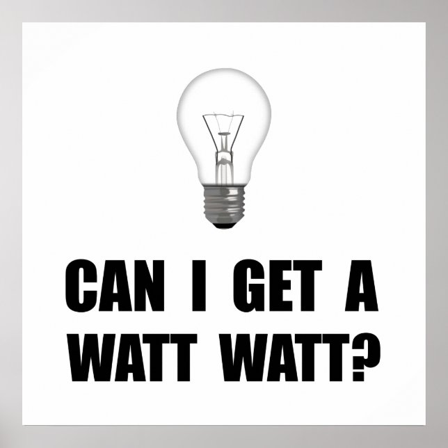 Watt Watt Light Bulb Poster (Framsidan)