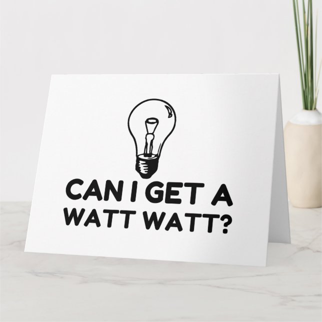 WATT WATT LIHGHT BULB TACK KORT (Framsida)