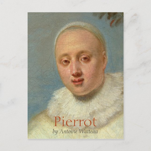 Watteau Italienska Komiker Pierrot CC0719 Postcard Vykort (Framsida)
