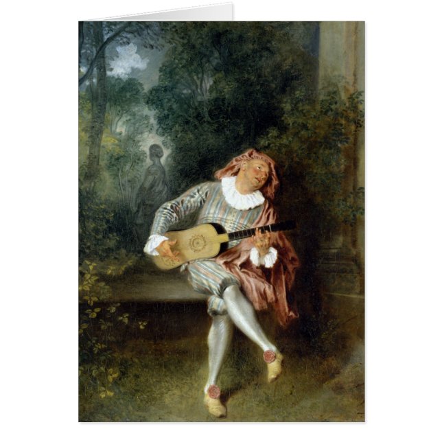 Watteau, Jean-Antoine Art Hälsningskort (Framsidan)