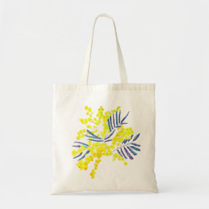 Wattle Mimosa gult Blommor Australien Tygkasse