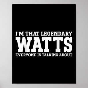 Watts Efternamn Roligt Lag Familj Efternamn Watts  Poster