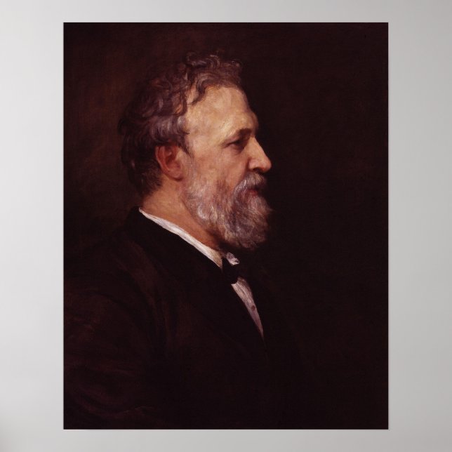 Watts - Porträtt av William Morris 1870 Poster (Framsidan)