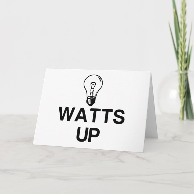 WATTS UP LIGHT BULB - Kopiera Helgkort (Framsida)
