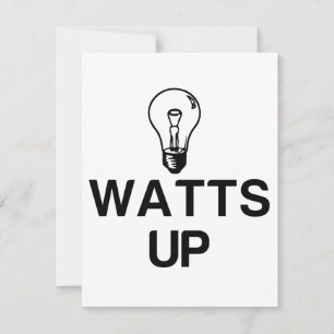 WATTS UP LIGHT BULB - Kopiera Tack Kort