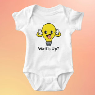 Watt's Up? Söt glödlampa Baby Bodysuit T Shirt