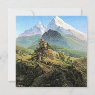 Watzmann, bra konst av Caspar David Friedrich Kort