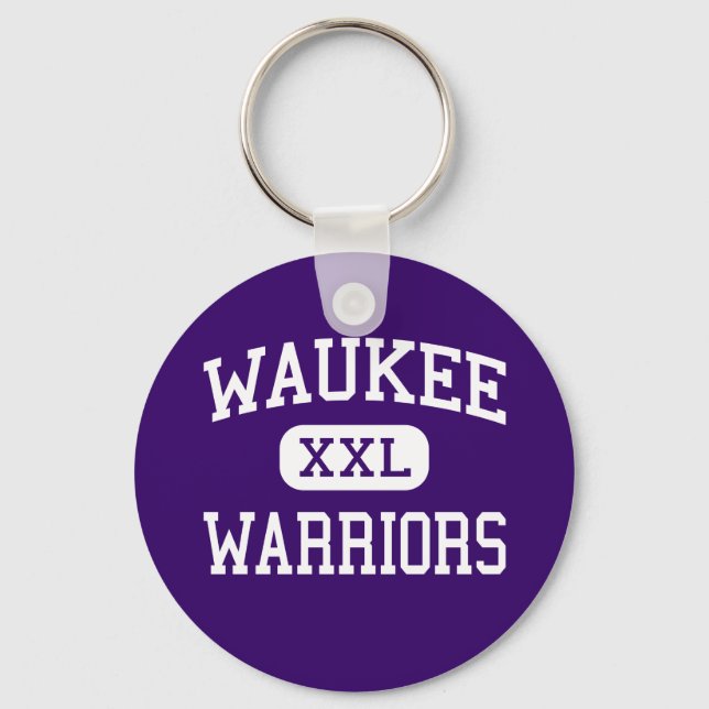 Waukee - Warriors - High School - Waukee Iowa Nyckelring (Framsida)