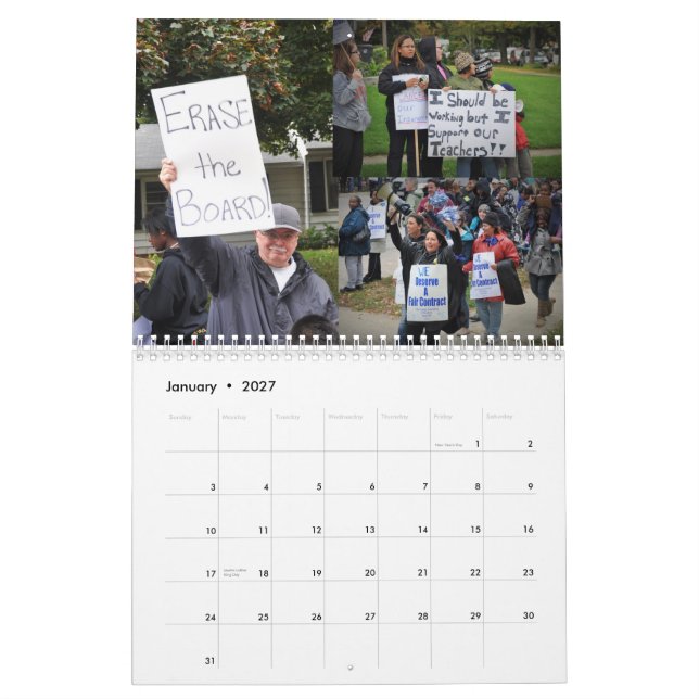 Waukegan lärarestrejka kalender (Jan 2027)