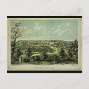 Waukesha Wisconsin från 1857 Vykort