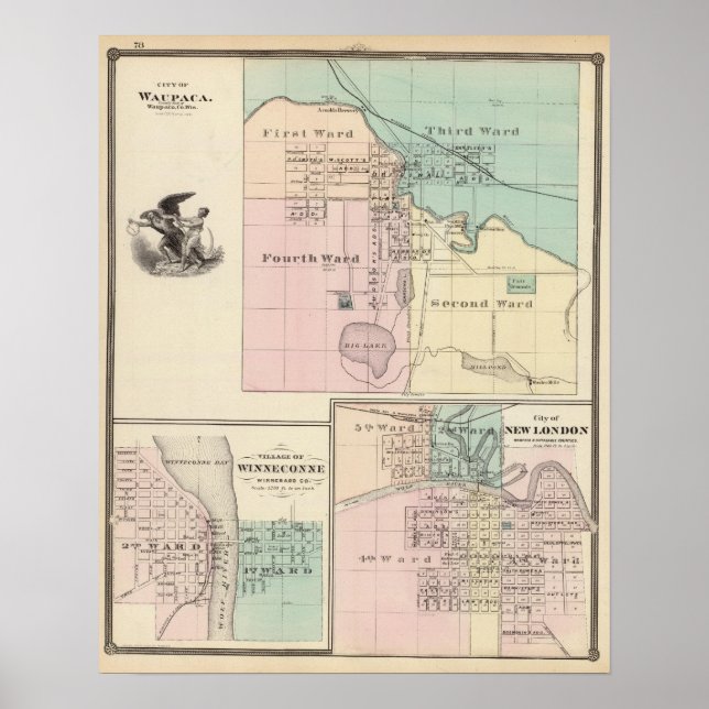 Waupaca, byn Winneconne Poster (Framsidan)