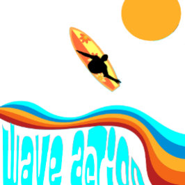 Wave Action Surfer på ett färgat Vågar T Shirt