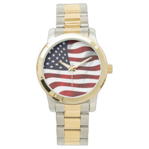Wave American Flagga Armbandsur