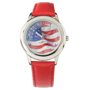 Wave American Flagga Armbandsur