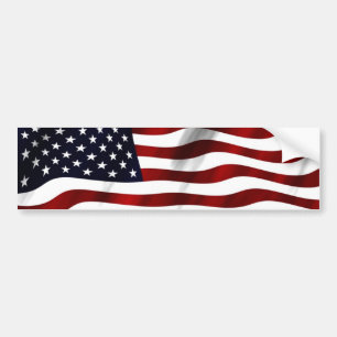 Wave American Flagga Bildekal
