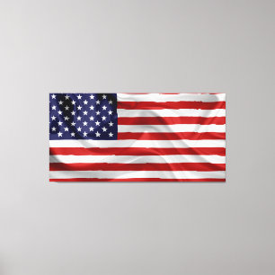 Wave American Flagga Canvastryck