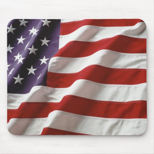 Wave American Flagga Mousepad Musmatta (Framsidan)