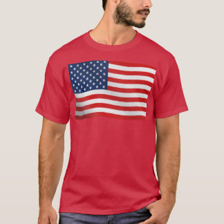 Wave American Flagga T Shirt