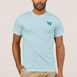Wave and Walk Abstrakt Teal Logomärke T Shirt