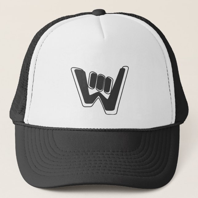 Wave and Walk Charcoal Black Logo Keps (Framsida)