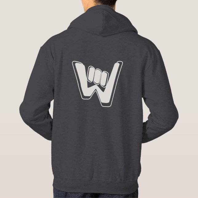Wave and Walk Off-White Logotyp Essential Hoodie (Baksida)