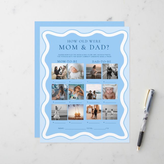 Wave Blue Hur gammalt var fotopatspel mellan Mamma (Fram/Back In Situ)