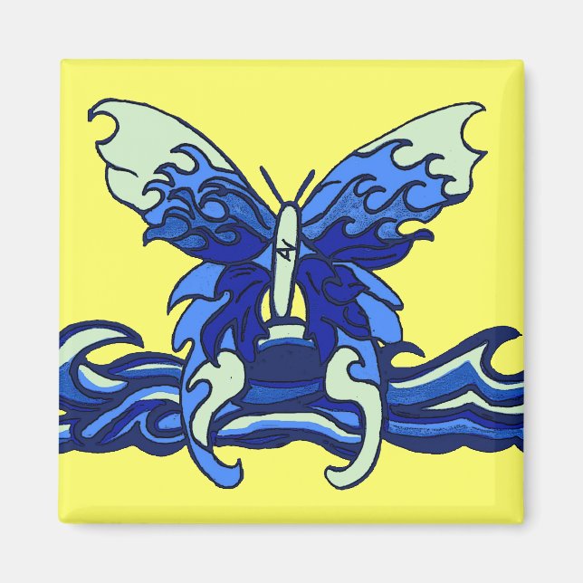 Wave butterfly magnet (Framsidan)